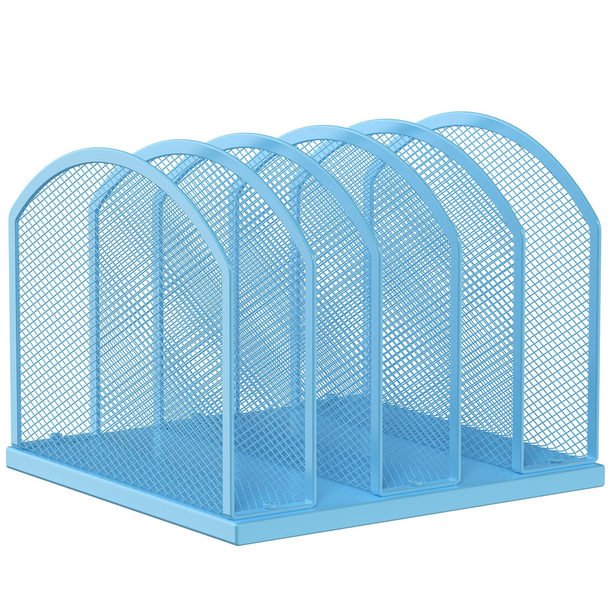 Gawerk 5-Section Vertical Desktop Organizer, 5-Section Mesh File Folder Stand Sorter for Office