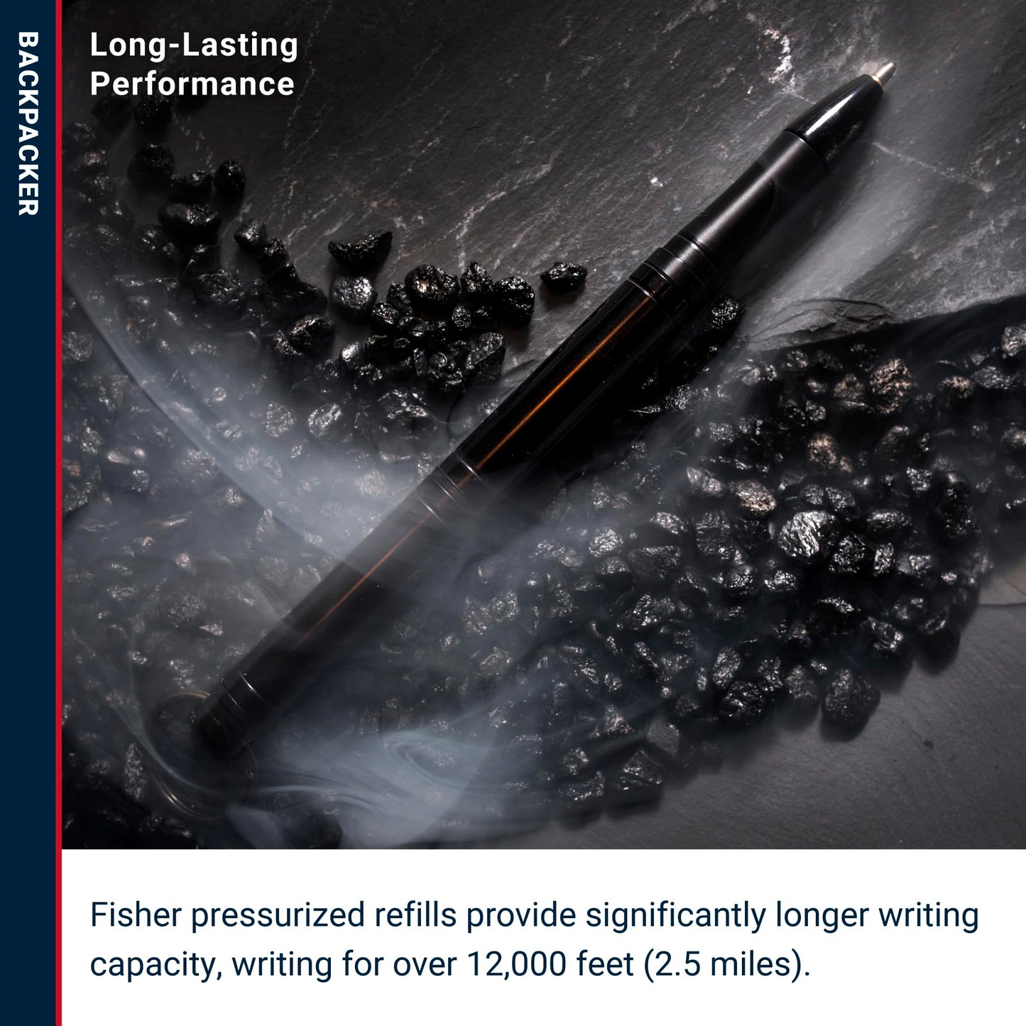 Fisher Space Pen Black Backpacker Pressurized Ballpoint Pen, Gift Box