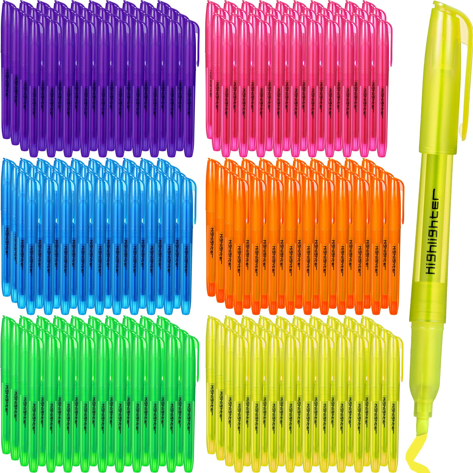 Thenshop 240 Pcs Highlighters Bulk 6 Assorted Colors Chisel Tip Markers