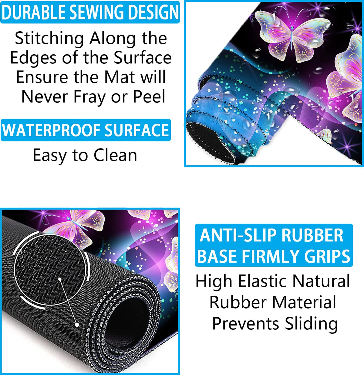 Large Mouse Pad with Wrist Rest, 4-in-1 Wrist Rest for Keyboard and Mouse