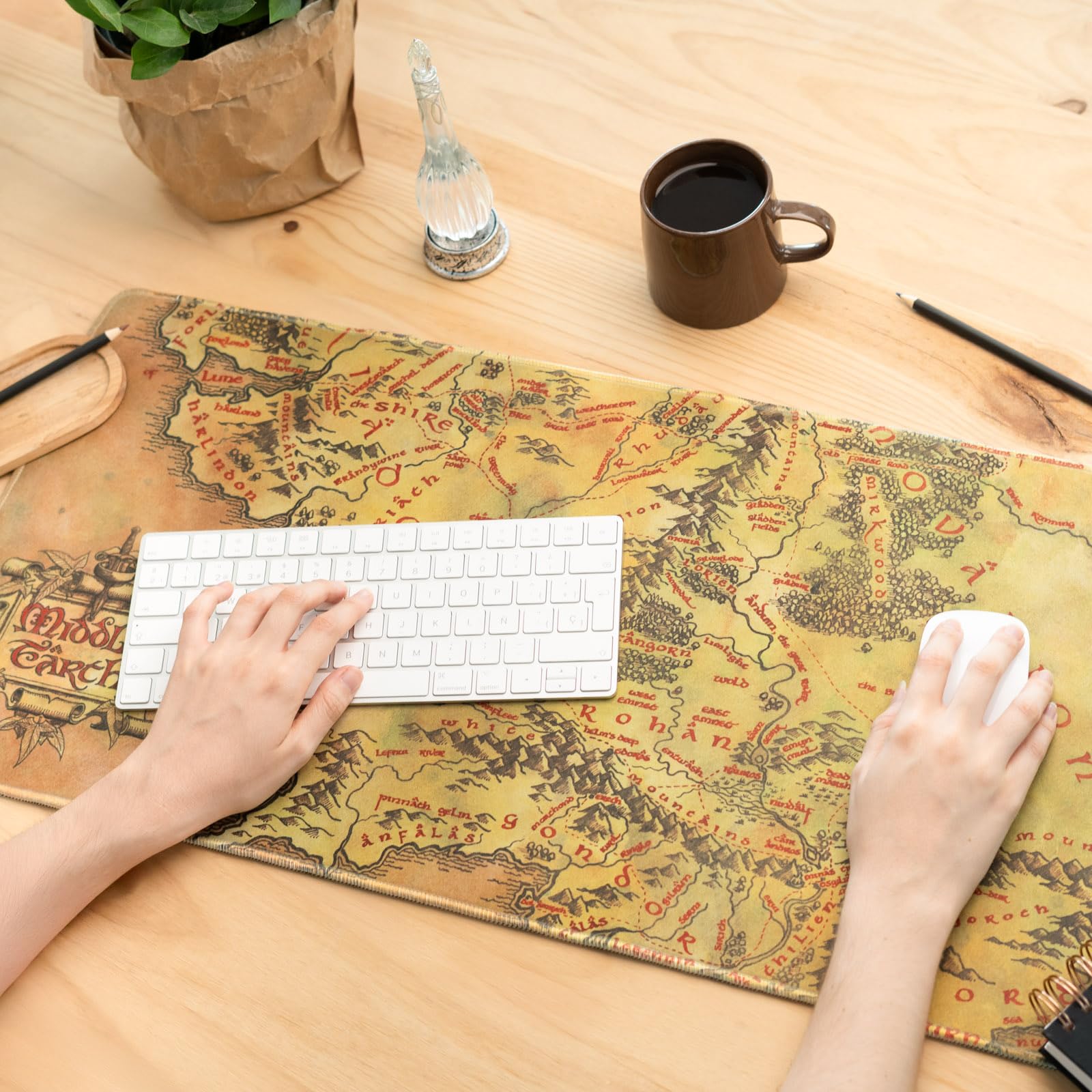 Grupo Erik Lord of the Rings Mouse Pad Gaming 31.5x13.78in LOTR Gifts