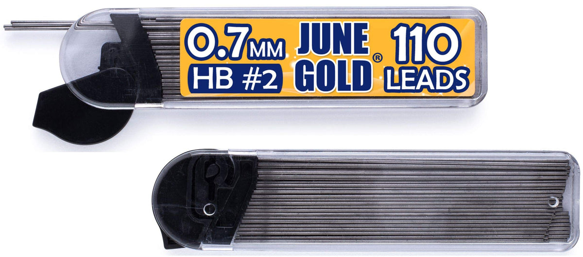 June Gold 72 Mechanical Pencils, 0.7 mm HB #2, 220 Lead & 16 Eraser Refills