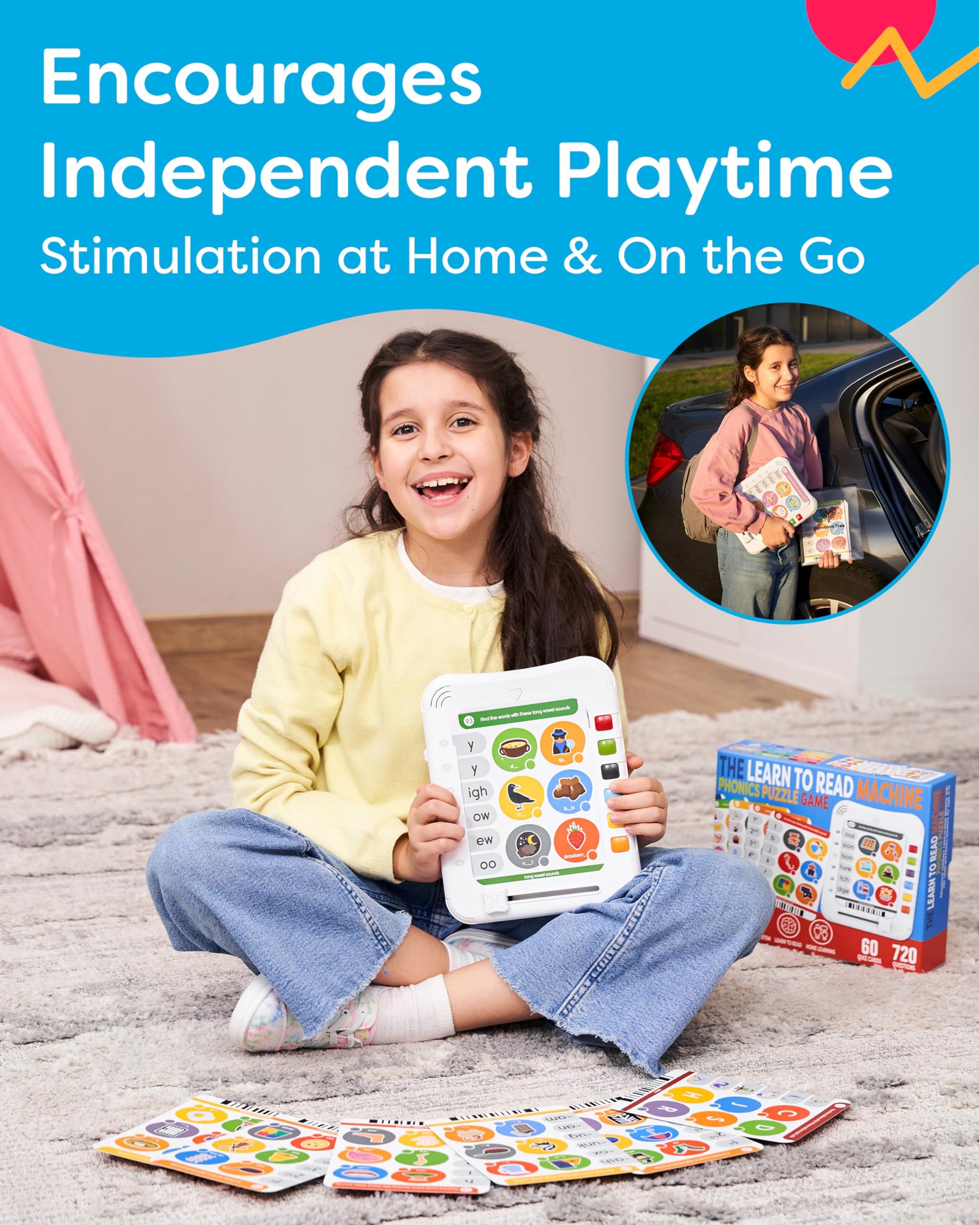 Phonics Machine Learning Pad - Electronic Reading Game for Kids Age 5-11 - Learn to Read with 720