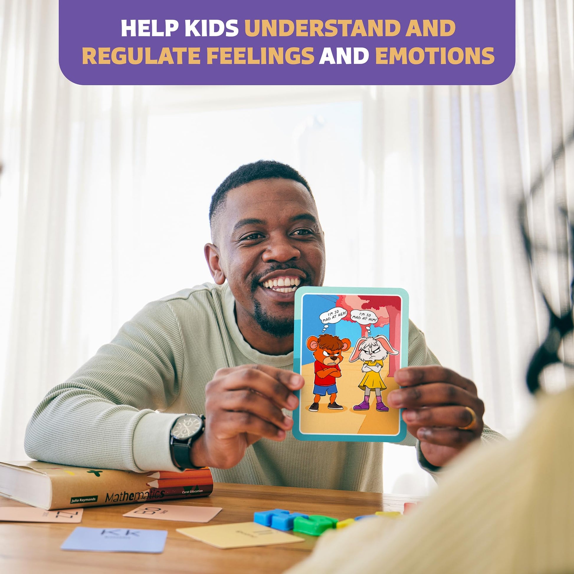 Who What Why Feelings Conversation Cards for Kids, Social SEL Game, Ages 4+