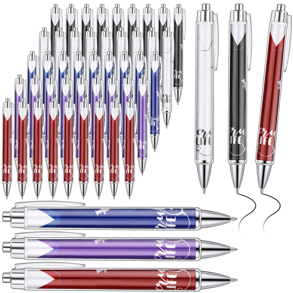 Jetec 50 Pcs Nurse Week Pens Ballpoint Bulk Cna Gift Appreciation Ink Funny Pens Set OT Month