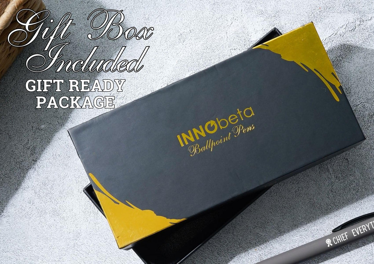 InnoBeta Boss Gifts, Ballpoint Pen Set of 4, Perfect Gifts Idea for Men/Male in Boss Day, Birthday