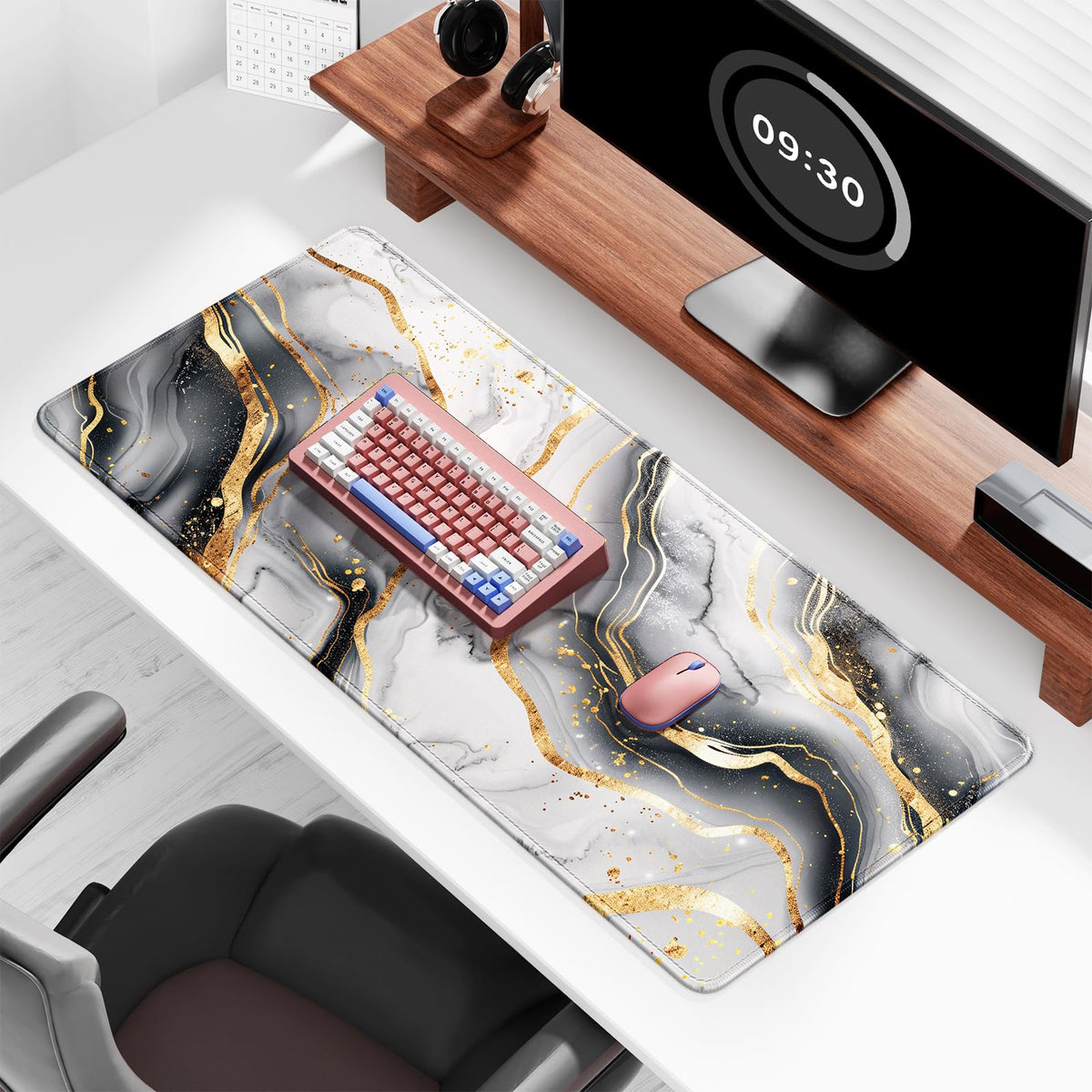 Auhoahsil Ultra Large Gaming Mousepad, XXL Desk Mat, Pretty Extended Full Size Desktop Matt for