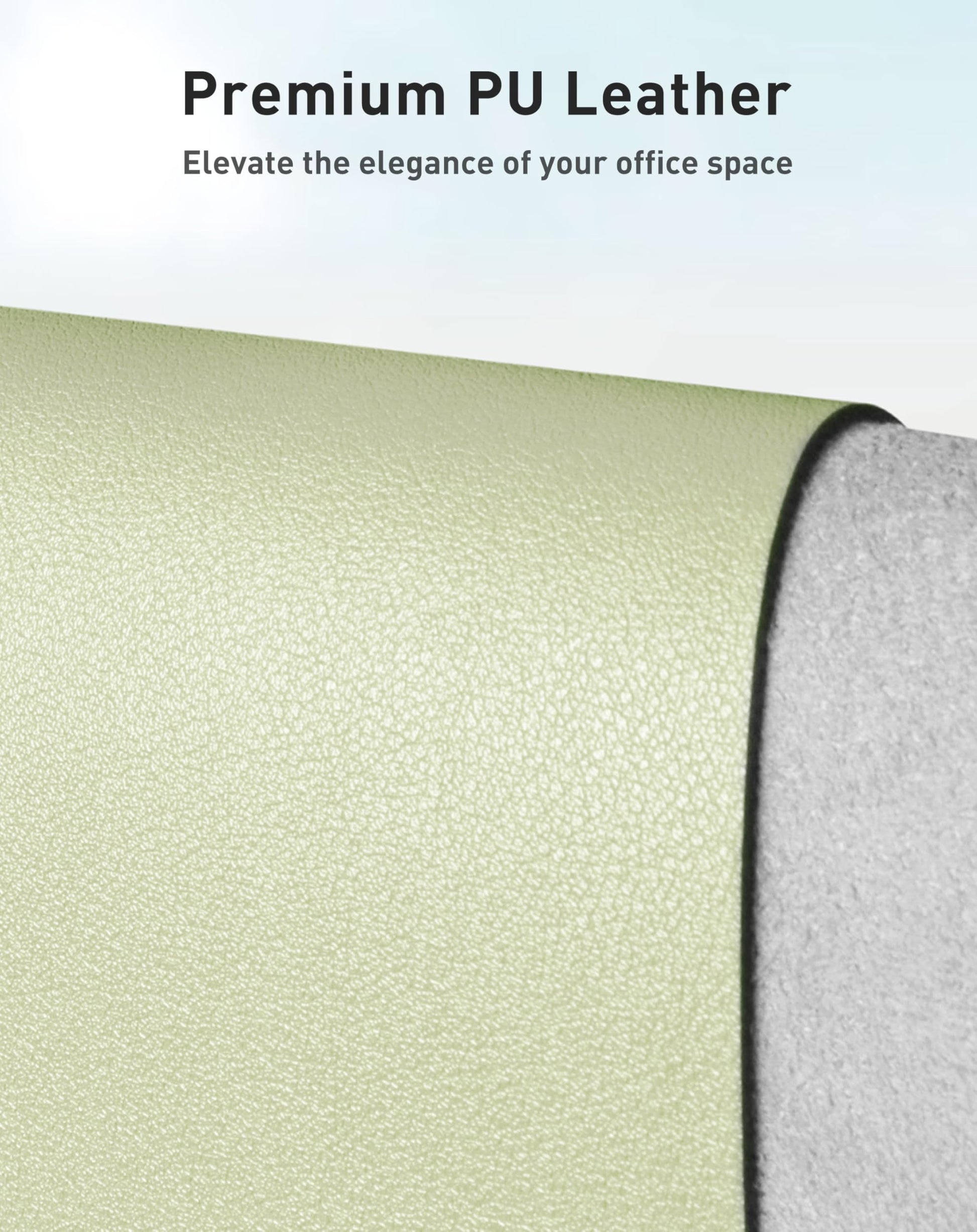 Aothia Faux Leather Desk Mat - Large Mouse Pad, Non-Slip PU Leather Blotter, Waterproof Writing