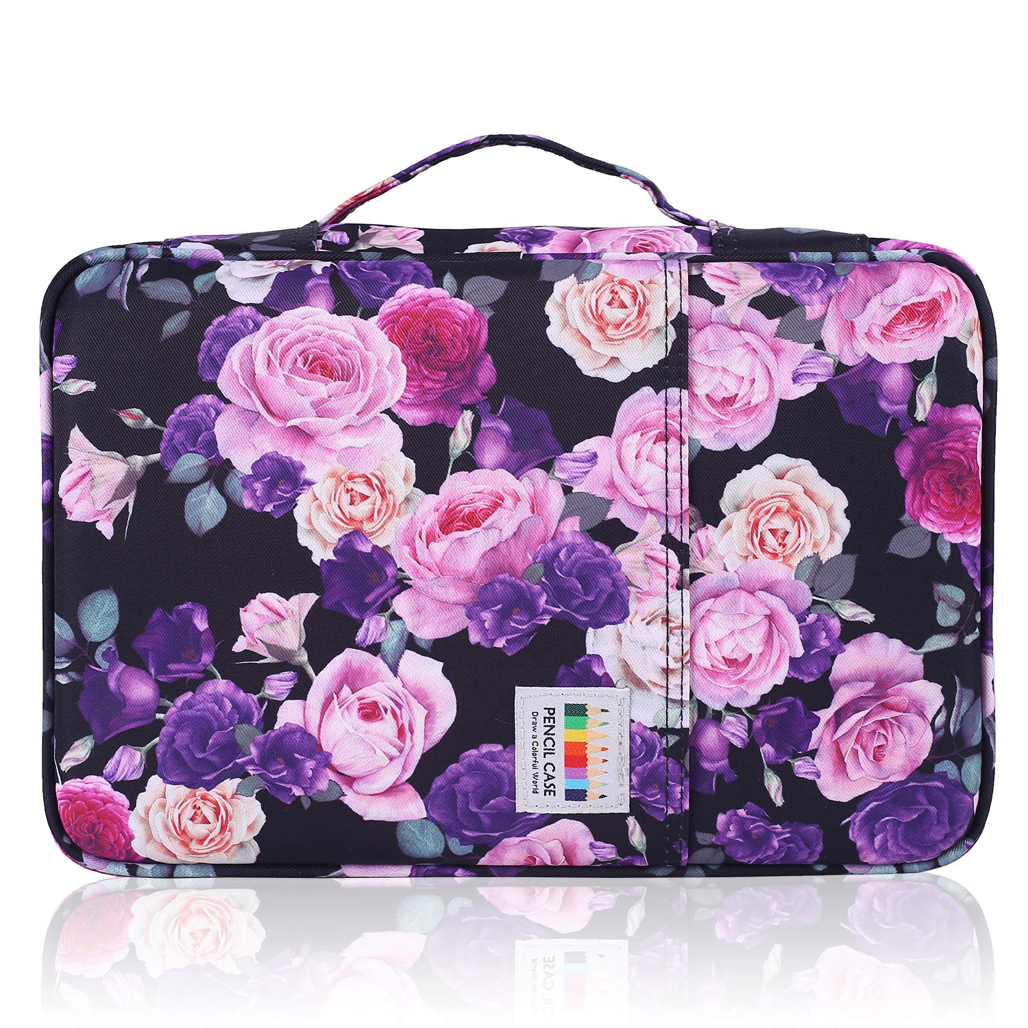 Shulaner Colored Pencil Case Slot Holds 220 Pencils or 144 Gel Pens with Zipper Closure Large