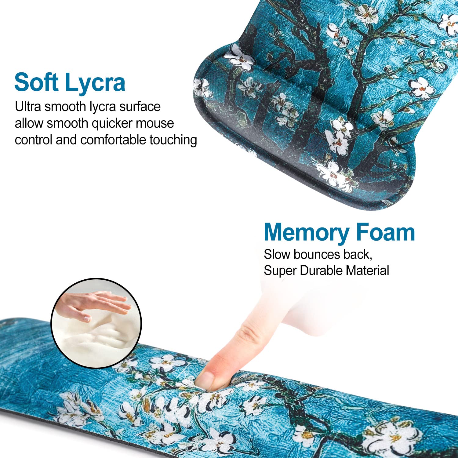 ToLuLu Keyboard Wrist Rest Pad Ergonomic Mouse Pad Set, Gel Mousepad for PC
