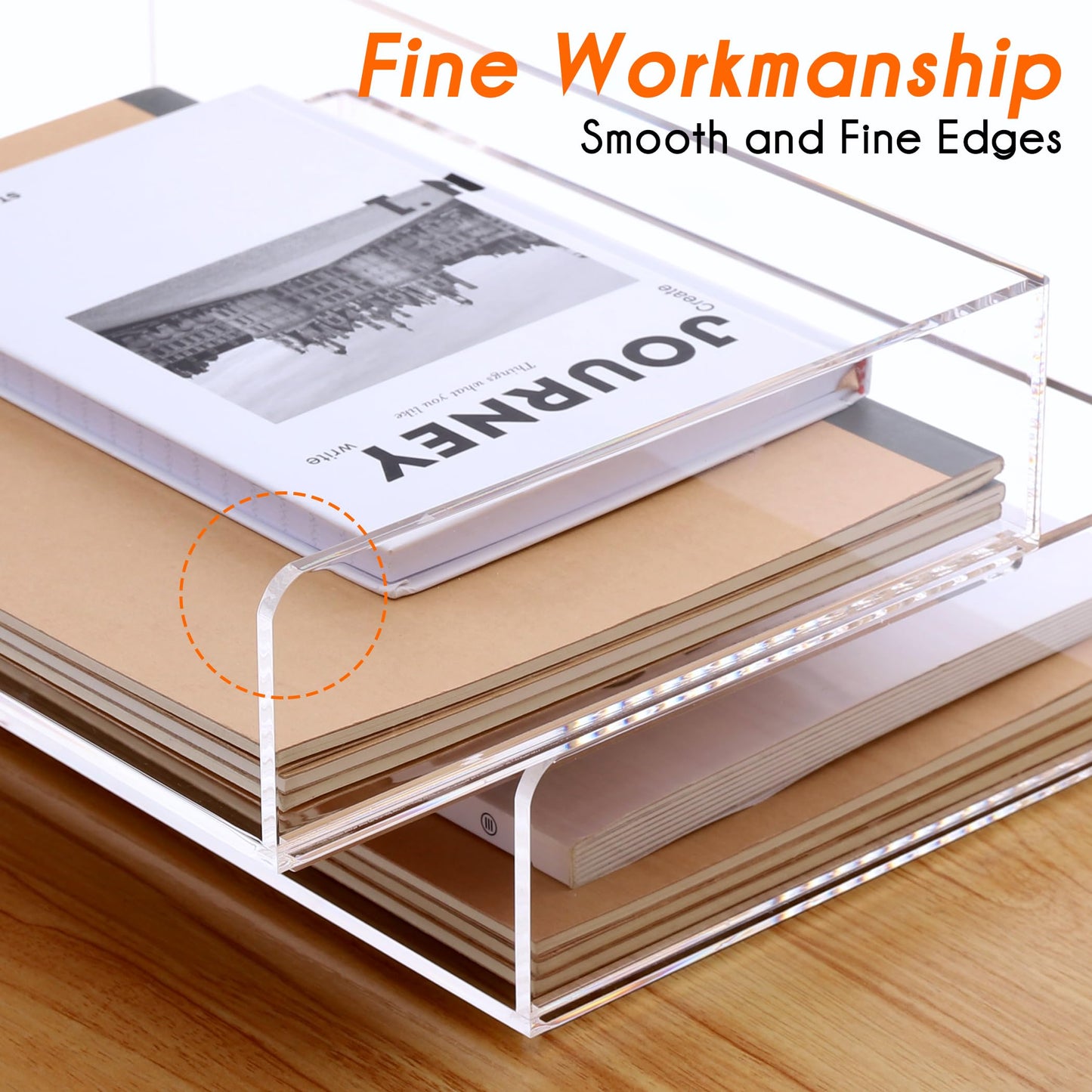 Paper Tray Organizer Clear Acrylic Desk Organizers and AccessoriesOffice Supplies Organization