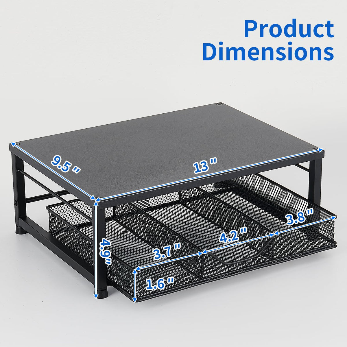 Gugsey Computer Monitor Stand for Desk, Small Laptop Stand Riser, Black