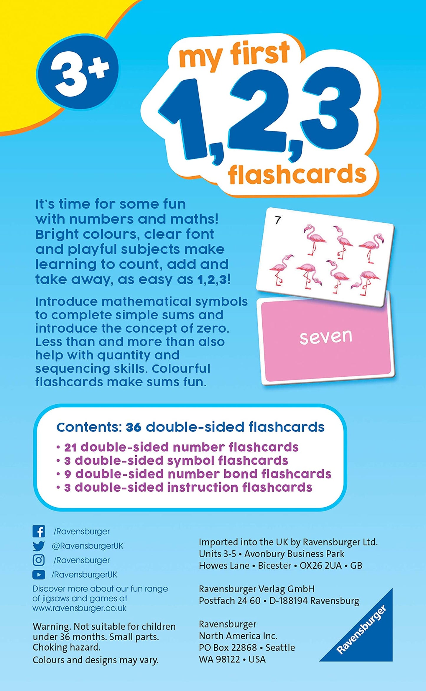 Ravensburger My First 1, 2, 3 Flash Card Game for Kids Age 3 Years Up - Ideal for Early Learning