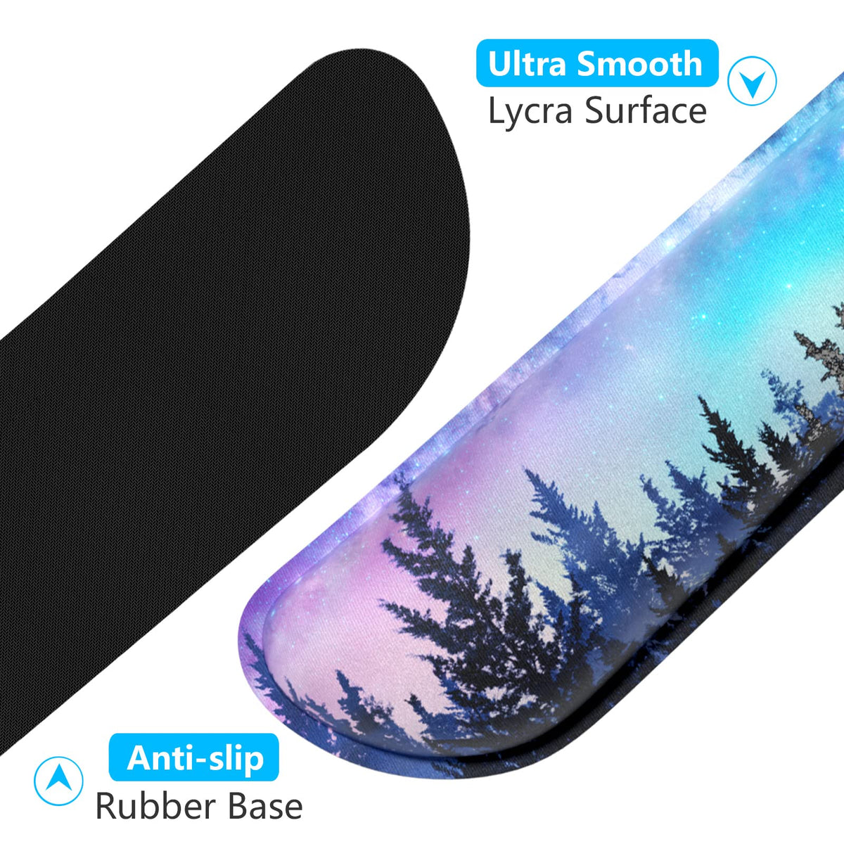 Dapesuom Enlarge Keyboard Wrist Rest, Memory Foam Wrist Cushion for Desk Mats Support, Cute Typing