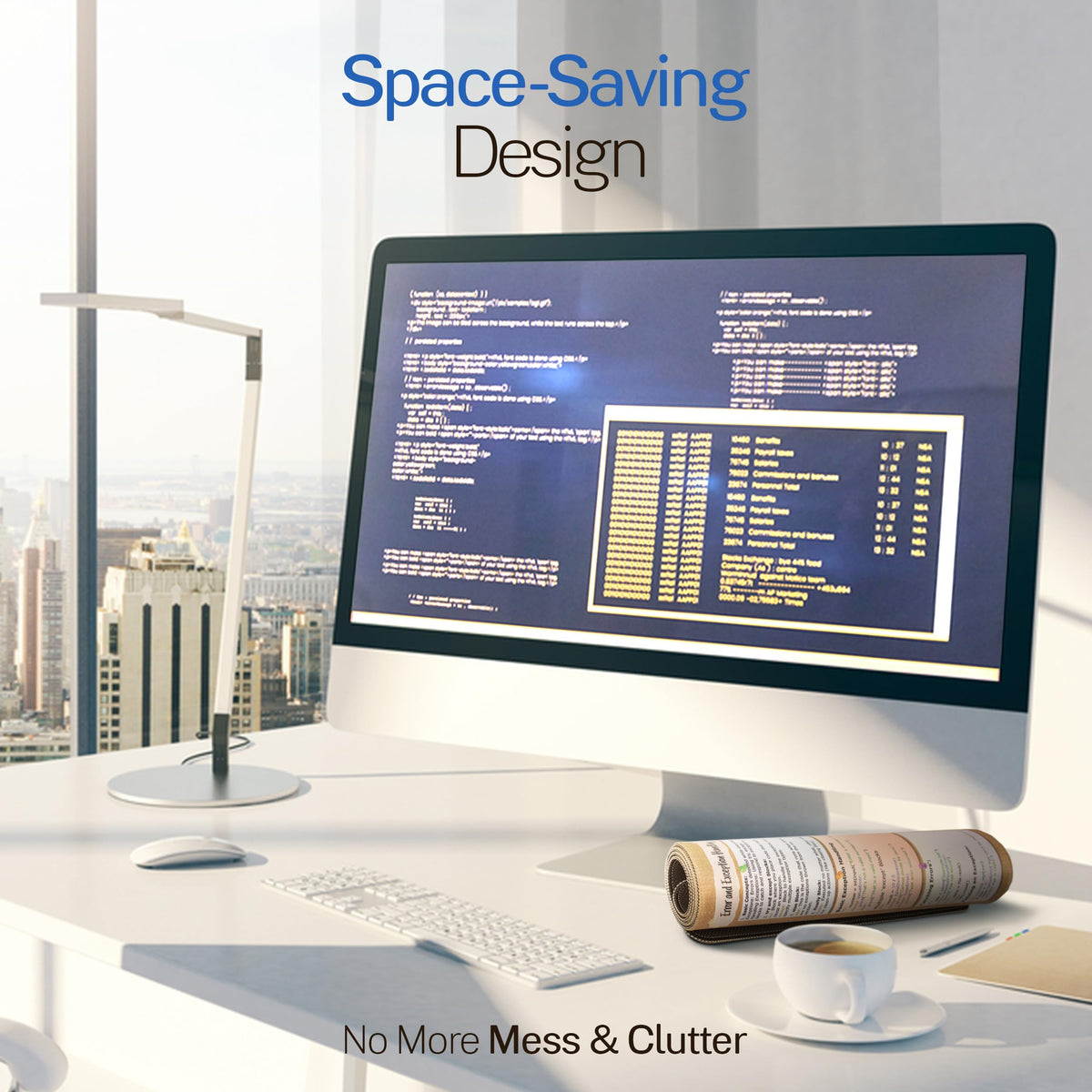 Python Programming Cheat Sheet Desk Mat - Large Mouse Pad with Complete Code Reference (31.5" x