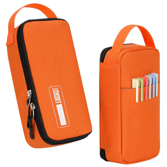 ECHSRT Large Capacity Pencil Case with Hidden Pocket, 1200D Oxford Fabric Zipper Pencil Pouch with