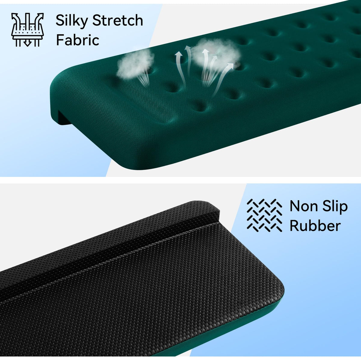 Sushret L-Shaped Desk Elbow Pad for Desk, 2-Pack Elbow Rest, Dark Green