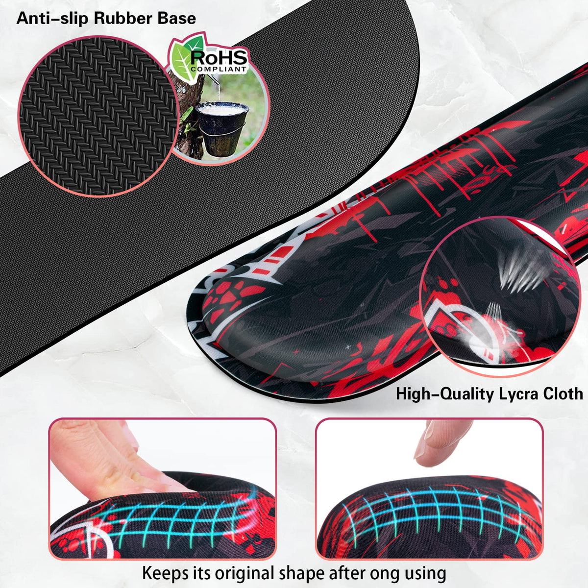 Canjoy Desk Mat with Keyboard and Mouse, Desk Pad with Wrist Rest Support