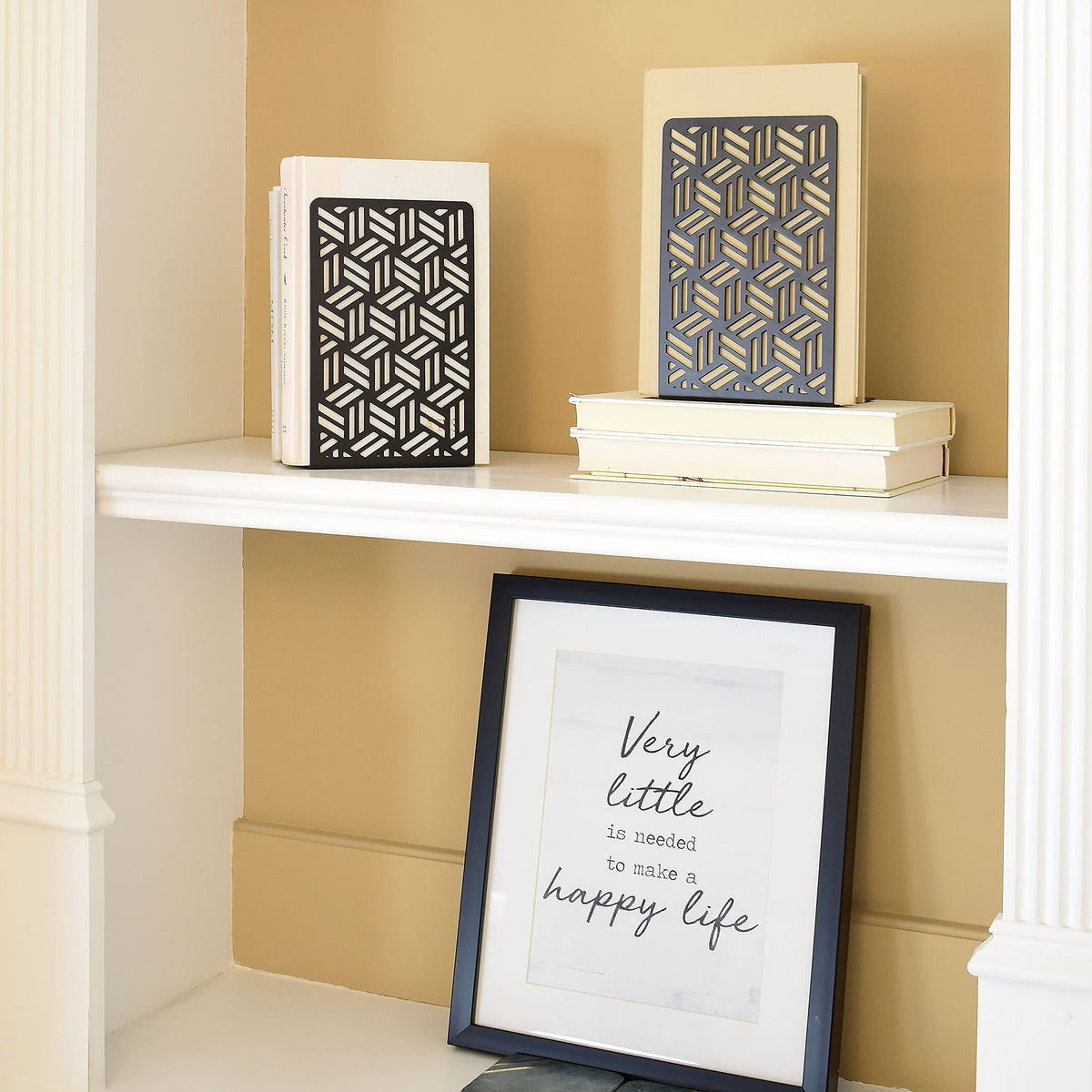 CNK Book Ends Bookends for Decorative Books Holder Bookend Shelves End Hold Heavy Duty Holders