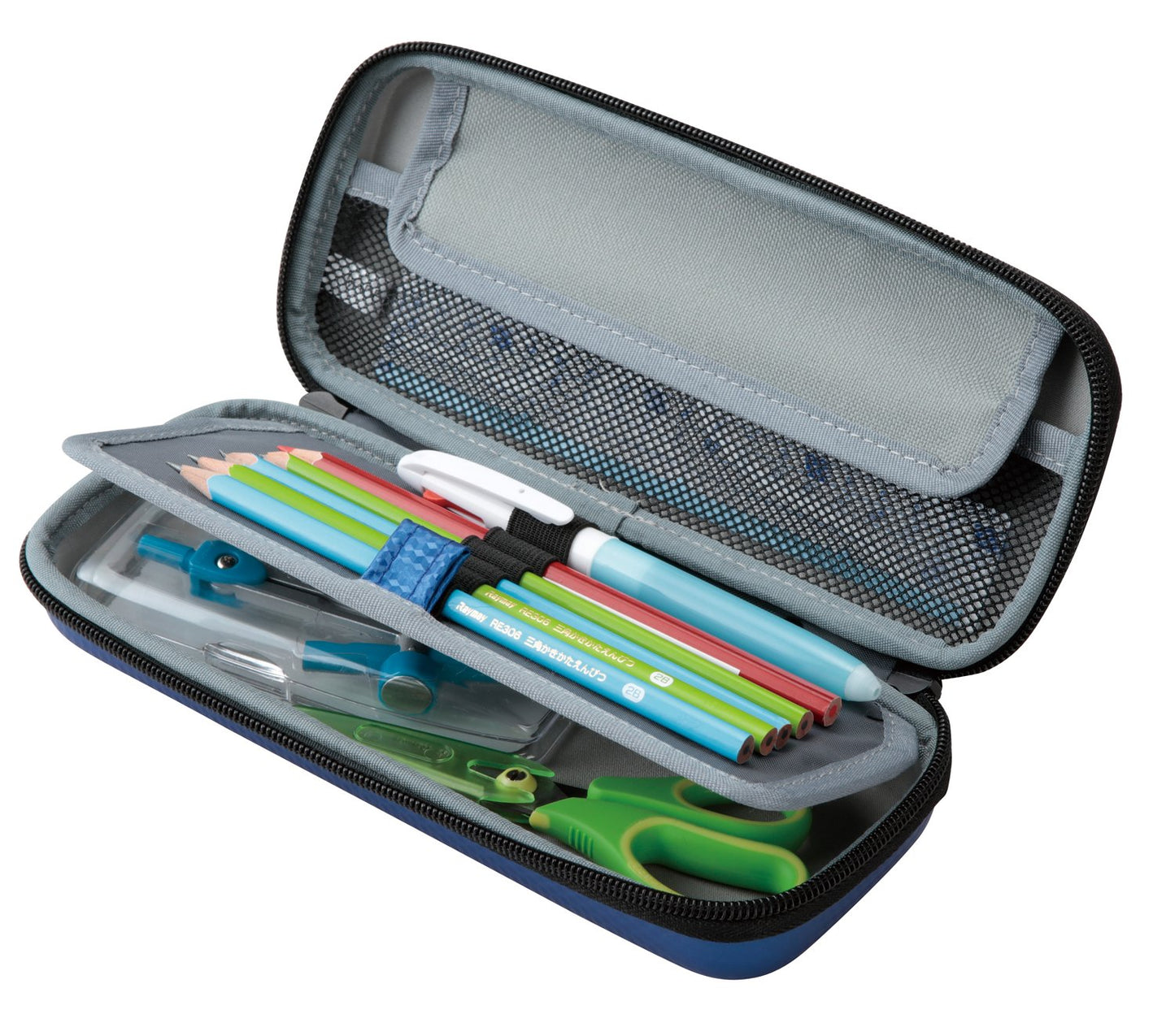 レイメイ藤井 Raymay Fujii FSB150R Pen Case, Pencil Case, Large Capacity, Top Liner, EVA, Red