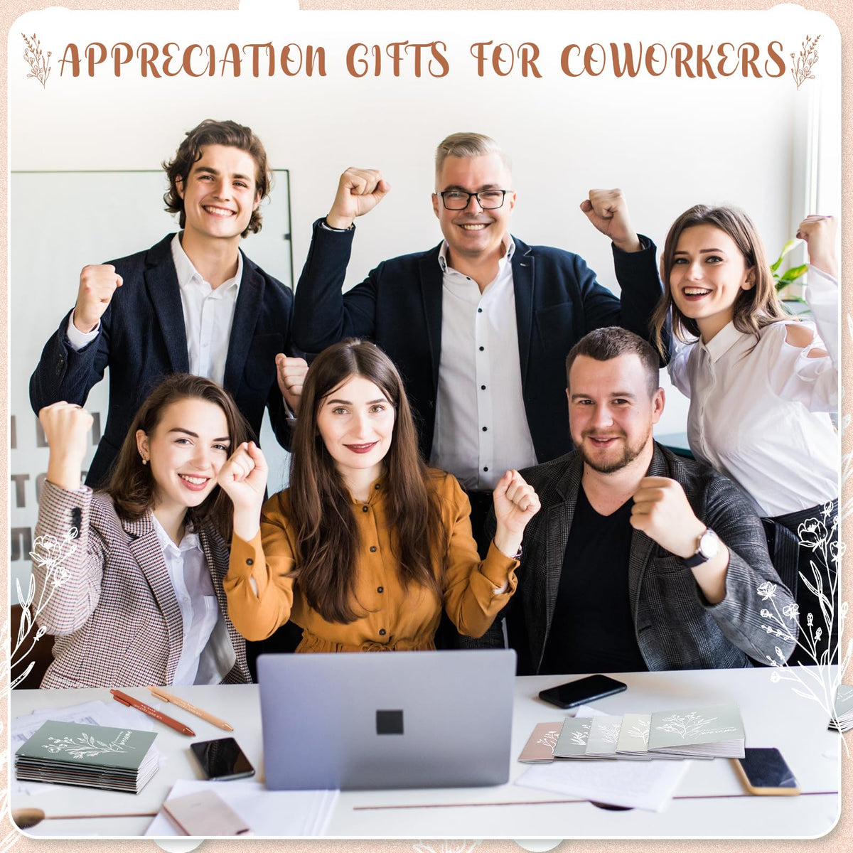 100 Pcs Employee Appreciation Inspirational Notebook Ballpoint, Awesome
