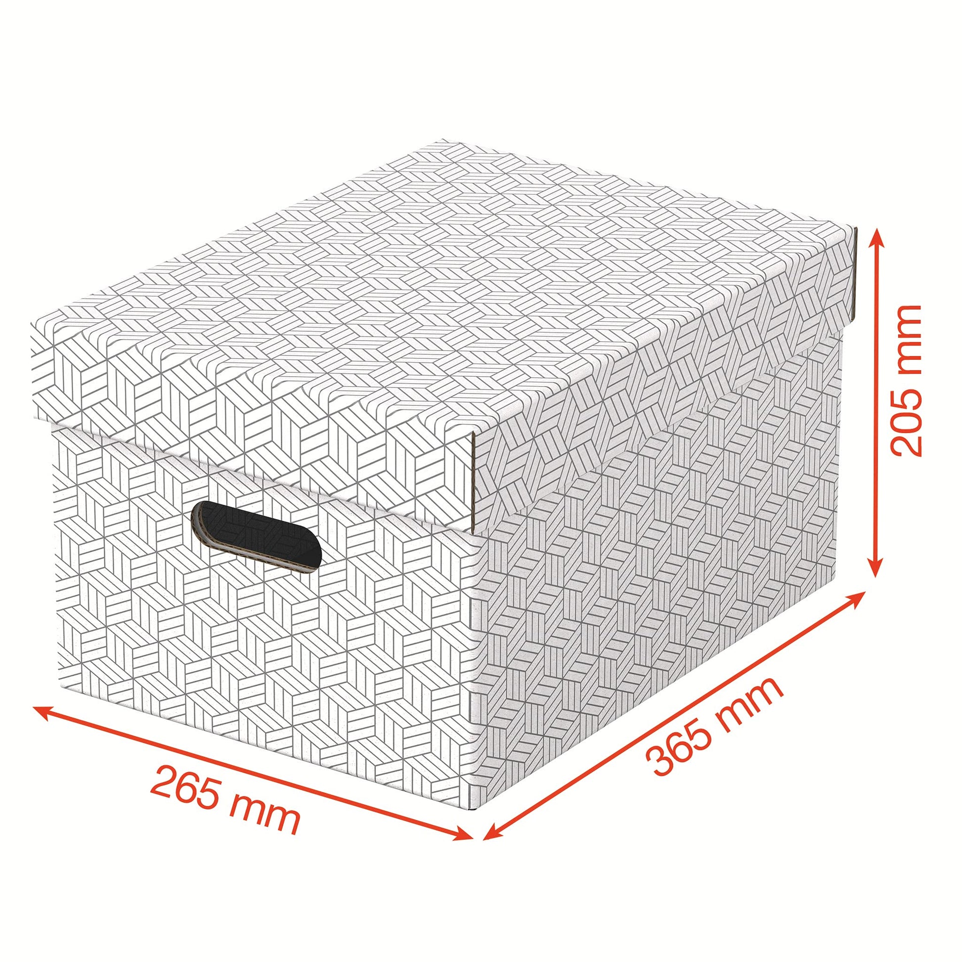 Esselte Medium Storage Box With Lid, Pack Of 3, Home/Office Storage & Organisation, 100% Recycled