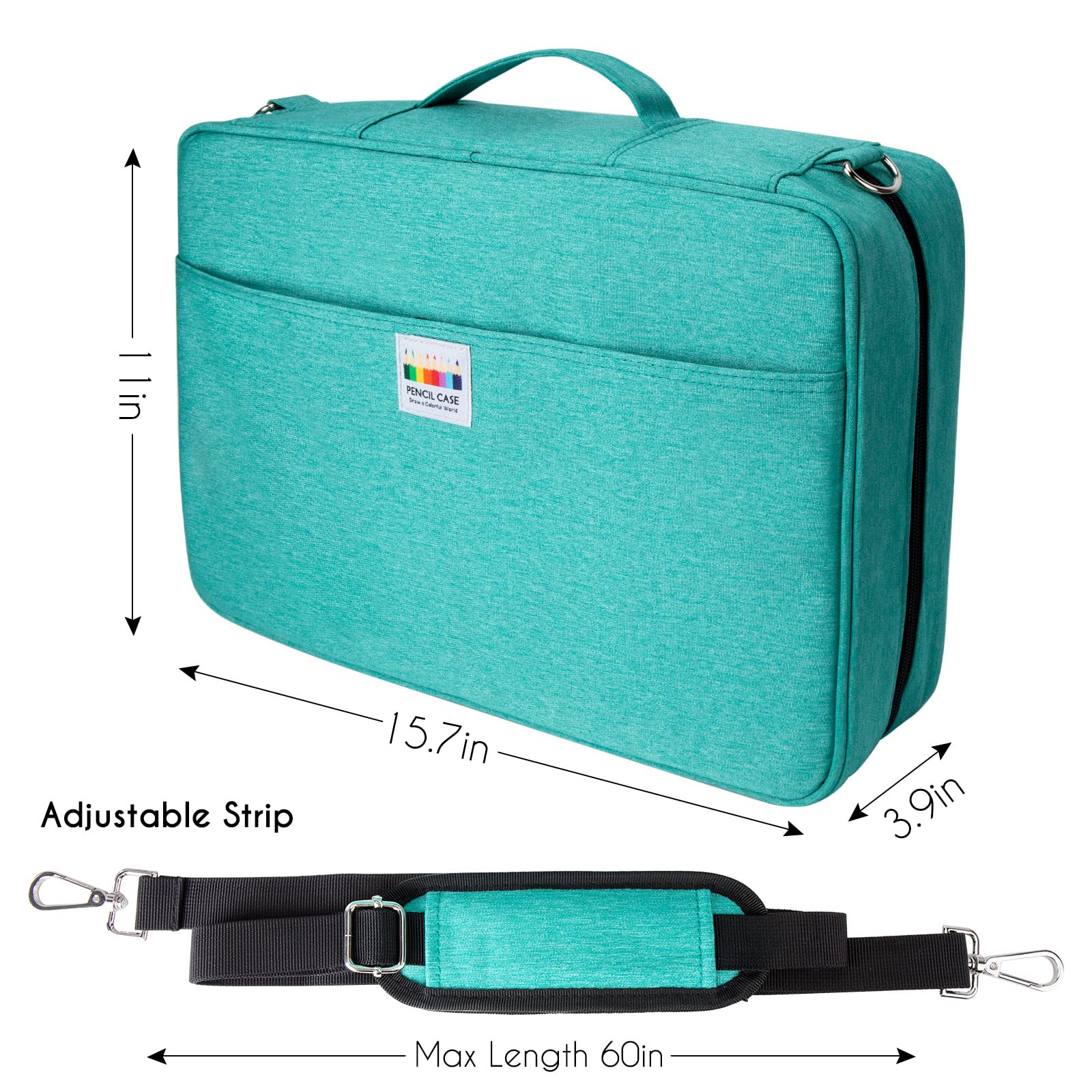 YOUSHARES Big Capacity Colored Pencil Case - 480 Slots large Pen Case Organizer with Multilayer
