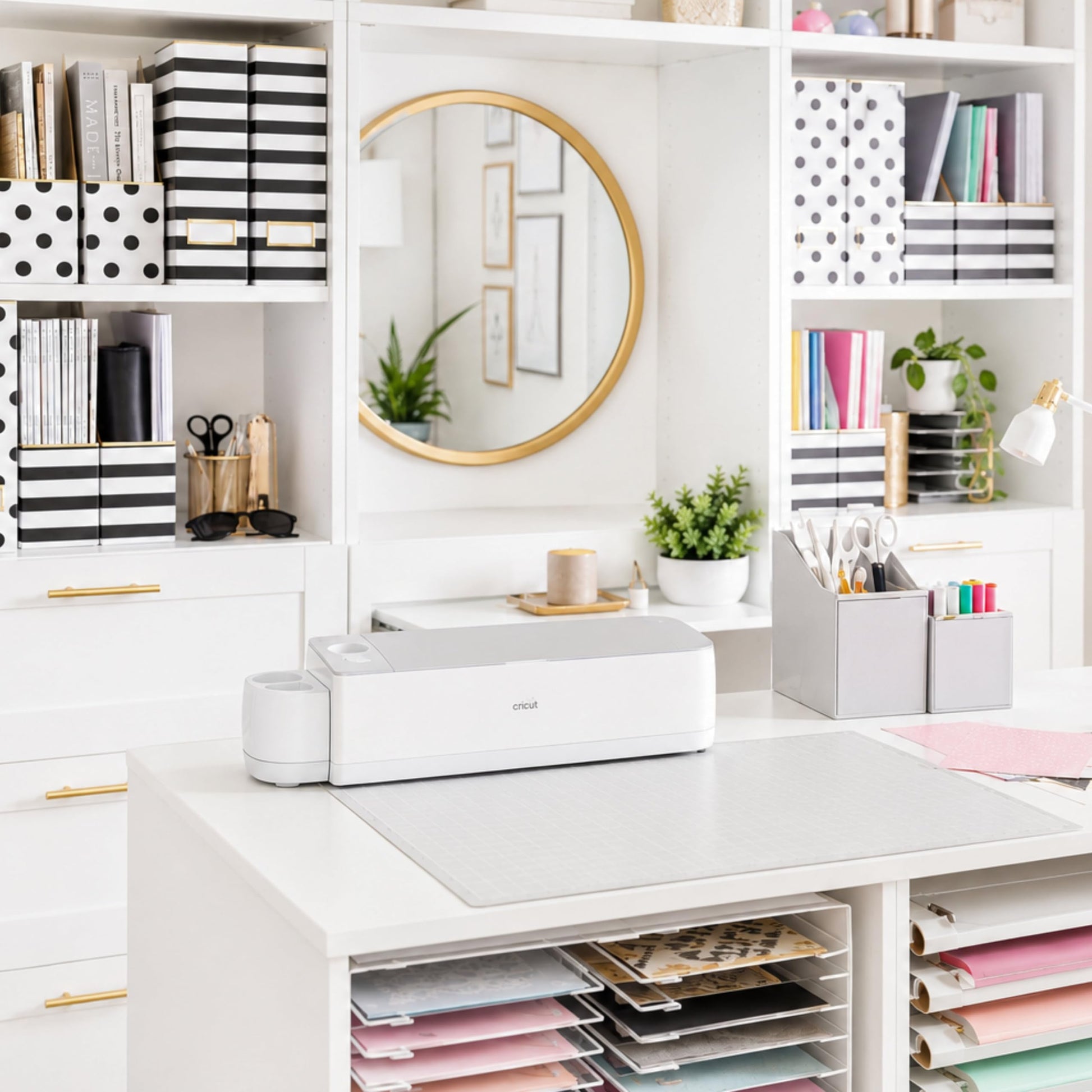 BLU MONACO | Cardboard Magazine File Holder Set of 4 | Vertical Magazine File Holder for Desk and