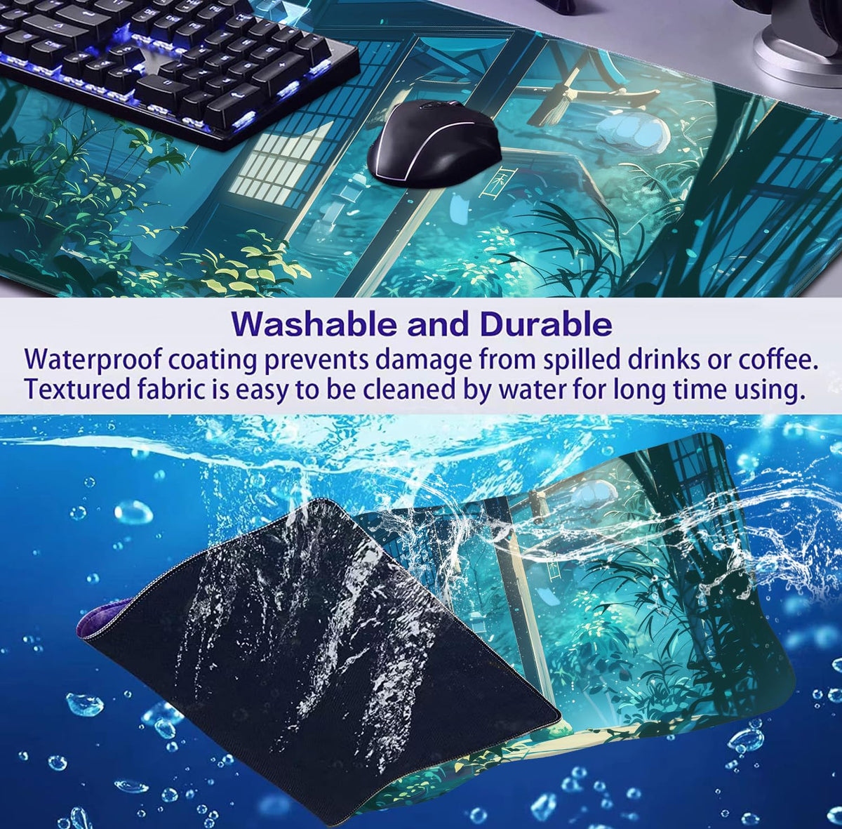 Tropical Plants XL Extended Gaming Keyboard Pad Computer Non Slip Mouse Pad