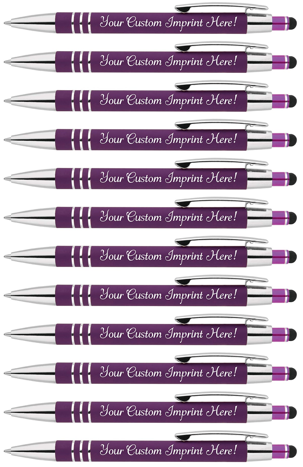 Express Pencils Personalized Pens - Hottie Rubberized Soft Touch Ballpoint Pen with Stylus tip is a
