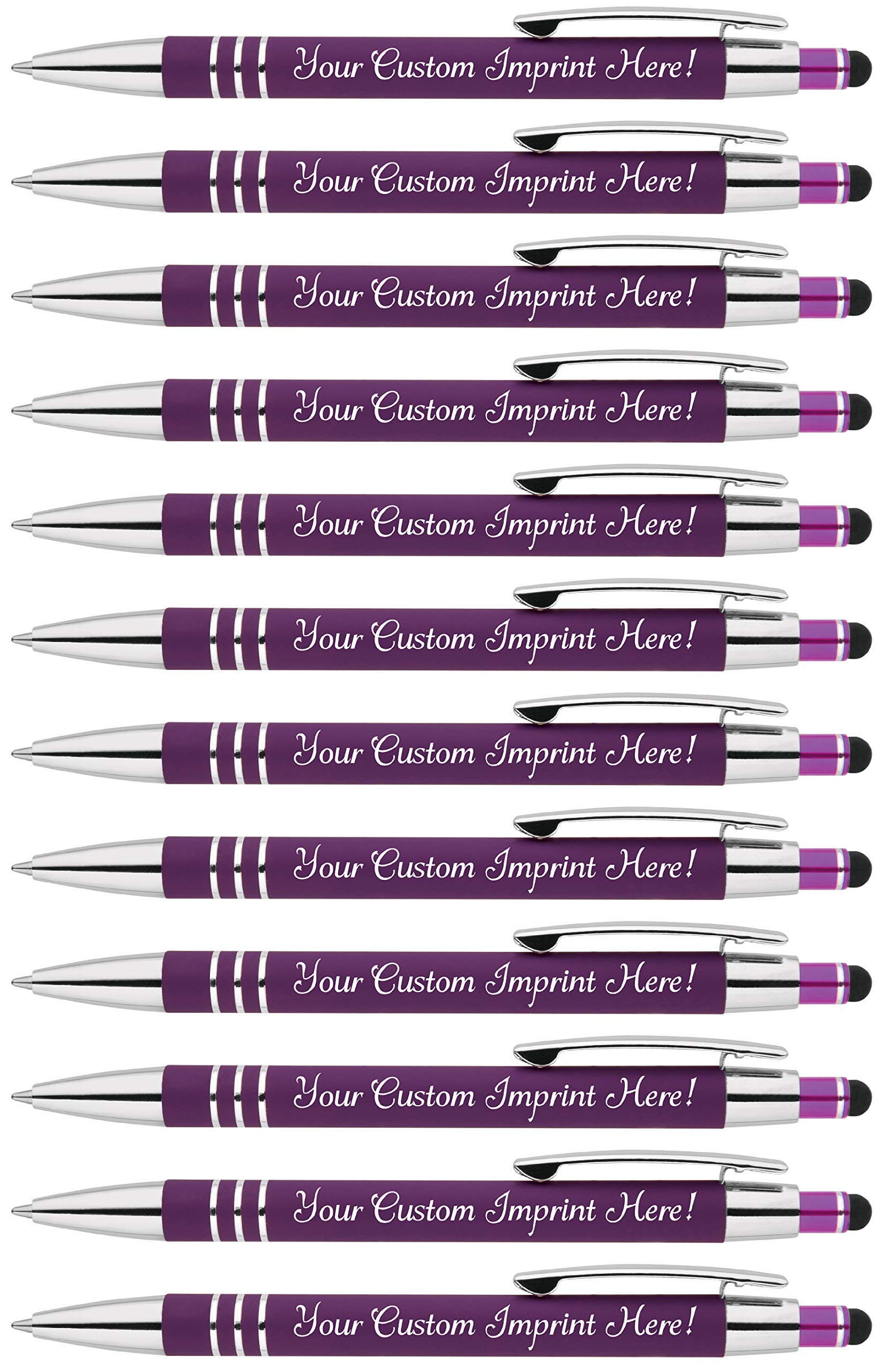 Express Pencils Personalized Pens - Hottie Rubberized Soft Touch Ballpoint Pen with Stylus tip is a