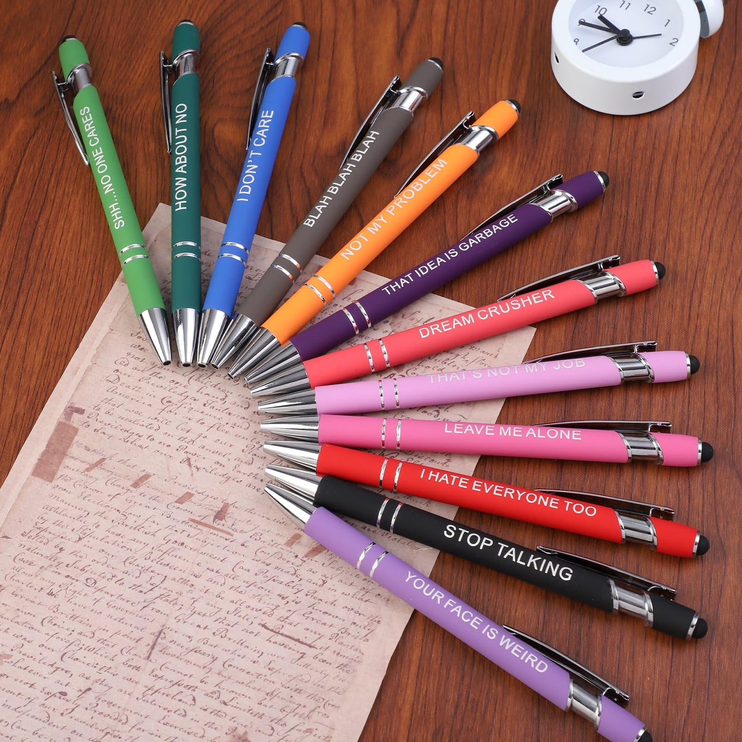 WUXIPREP 48 Pcs Ballpoint Pens,Fine Point Smooth Writing Pens,Kawaii Pens For Writing Journaling