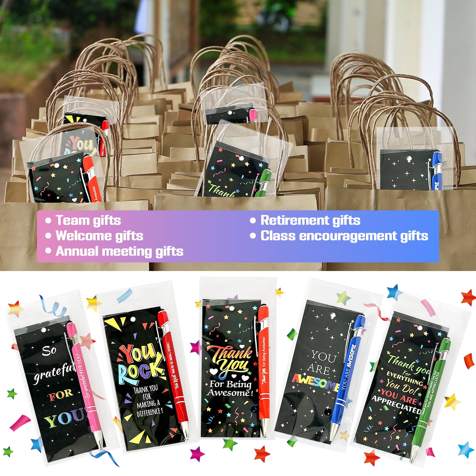 Aartner 60 Sets Employee Appreciation Gifts Pens Bulk Team Teacher Staff Thank You Gifts with
