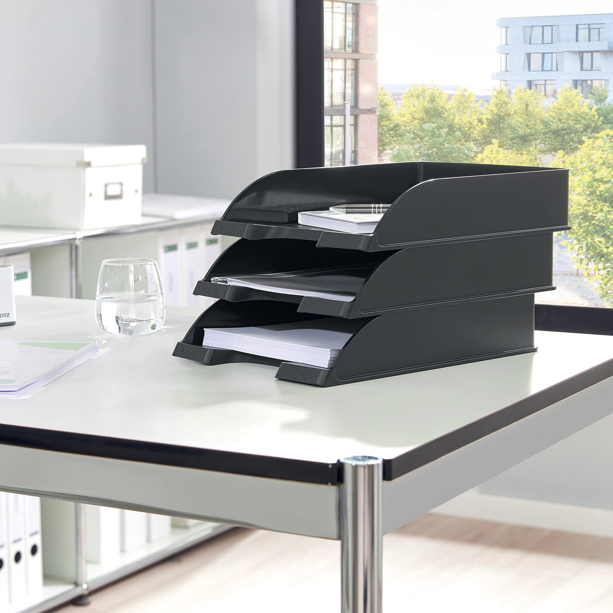 Leitz A4 Letter Tray, Black, Plus Range, 52270095