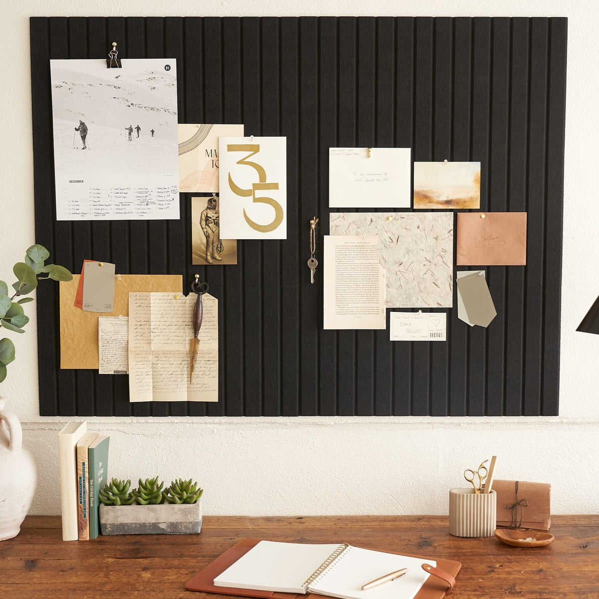 Large Felt Bulletin Board - Stylish 35 x 47 Inch Cork Board Alternative