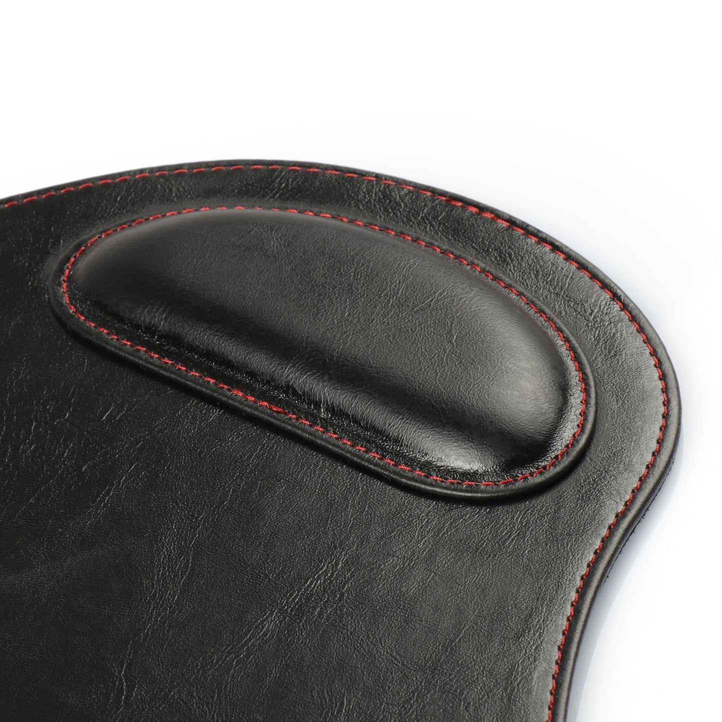 Londo PU Leather Oval Shape Non-Slip Mousepad with Wrist Rest Support, Waterproof Surface, Comfort
