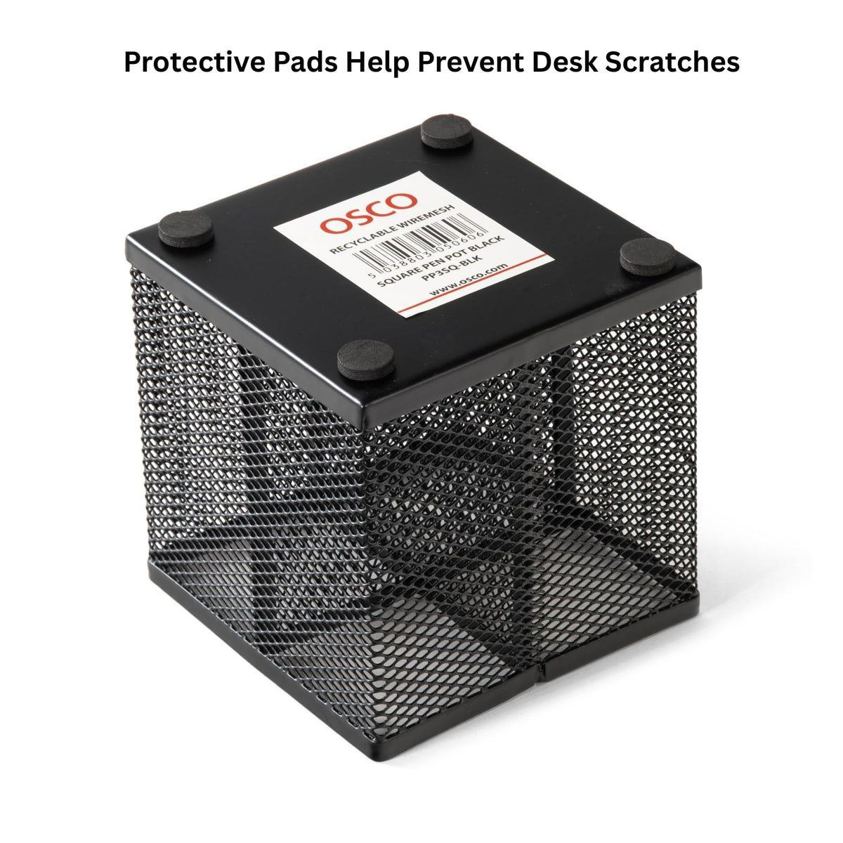 OSCO Wiremesh Square Pen Pot - Black