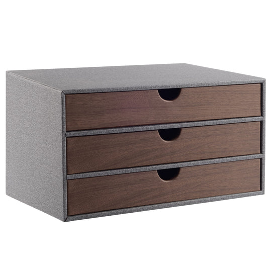 RHCSZ Cloth-effect Faux Leather Desk Organizer File Cabinet Executive Office Supplies Desktop