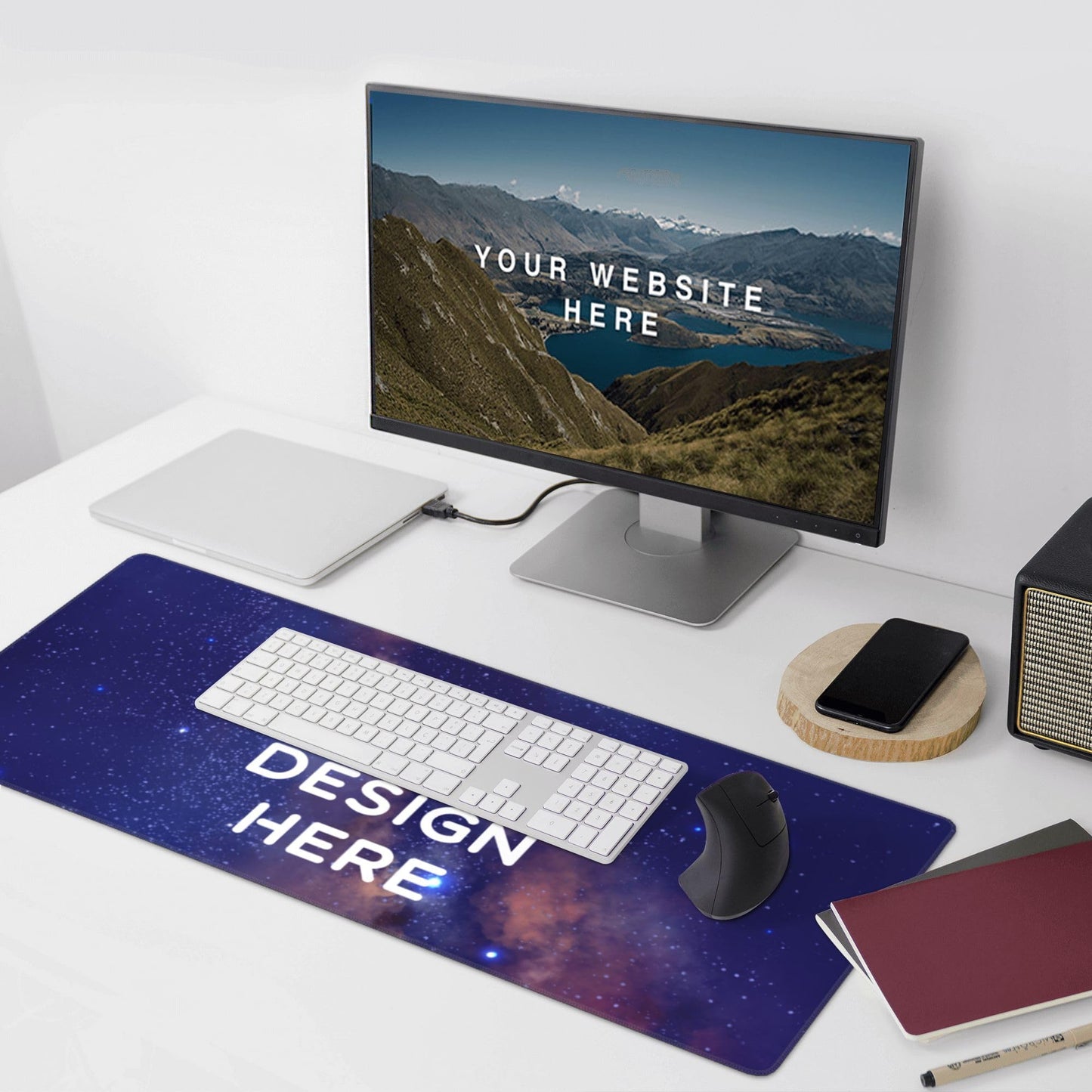 ANSTING Custom Large Desk Pad with Photo Text, 16in x 35.5in