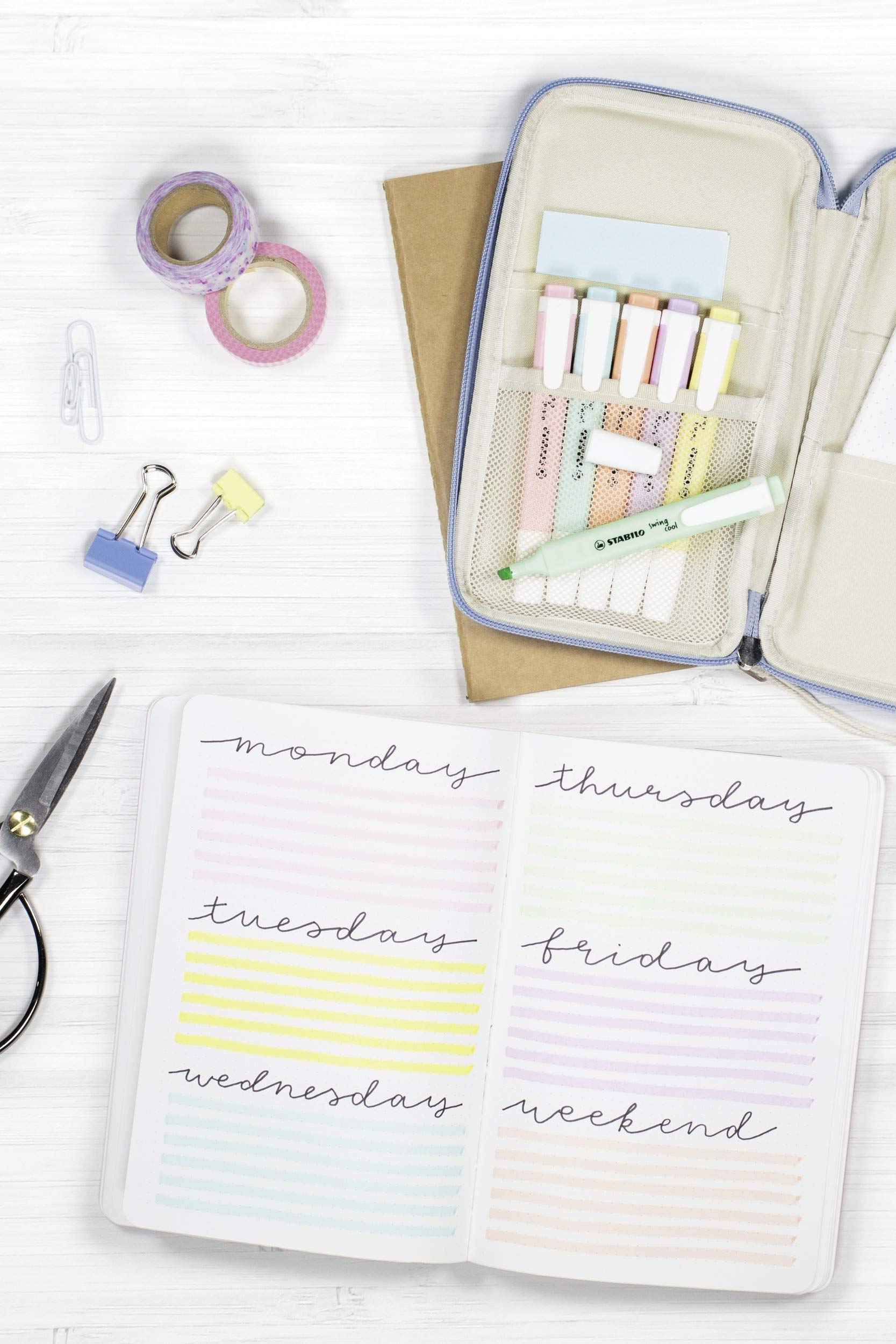 STABILO swing cool pastel edition highlighter, single pen, powdery yellow