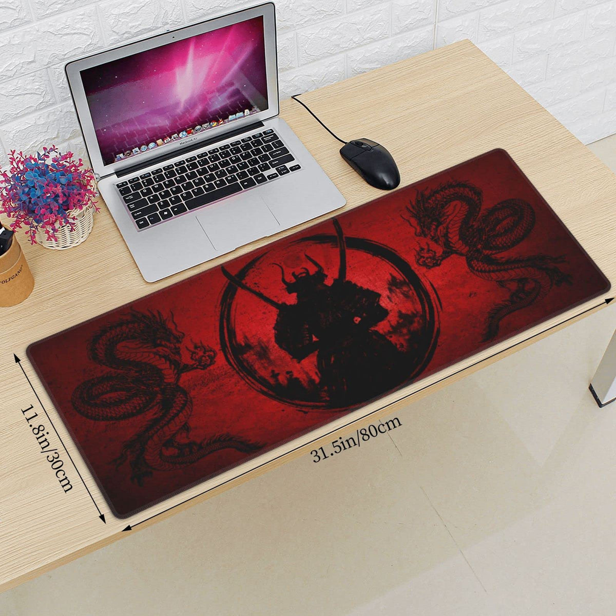 Mouse pad XL Extended Non Slip Rubber Base Stitched Edge 31.5 X 11.8 Inch