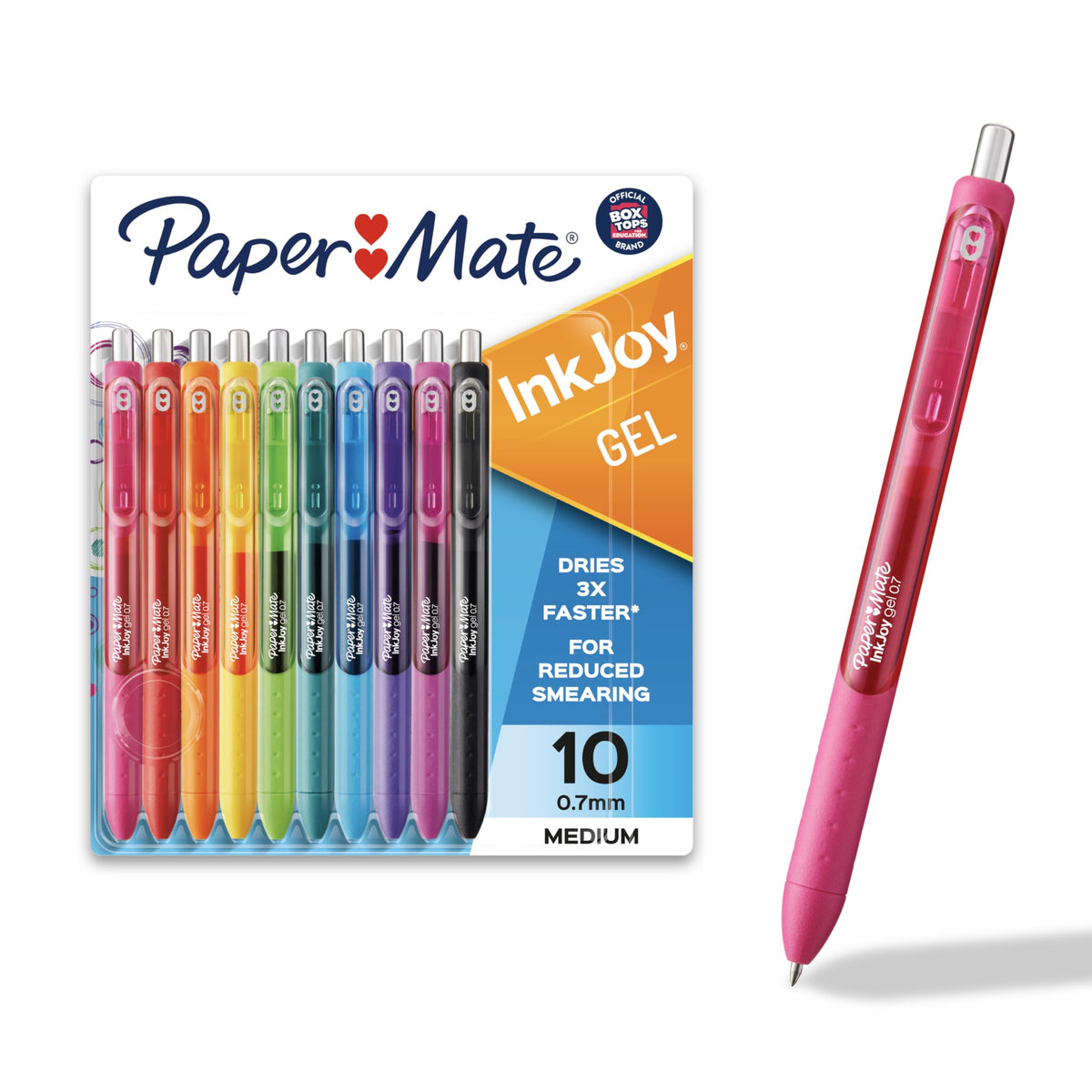 Paper Mate InkJoy Gel Pens Medium Point Assorted 10 Count, pack of 12