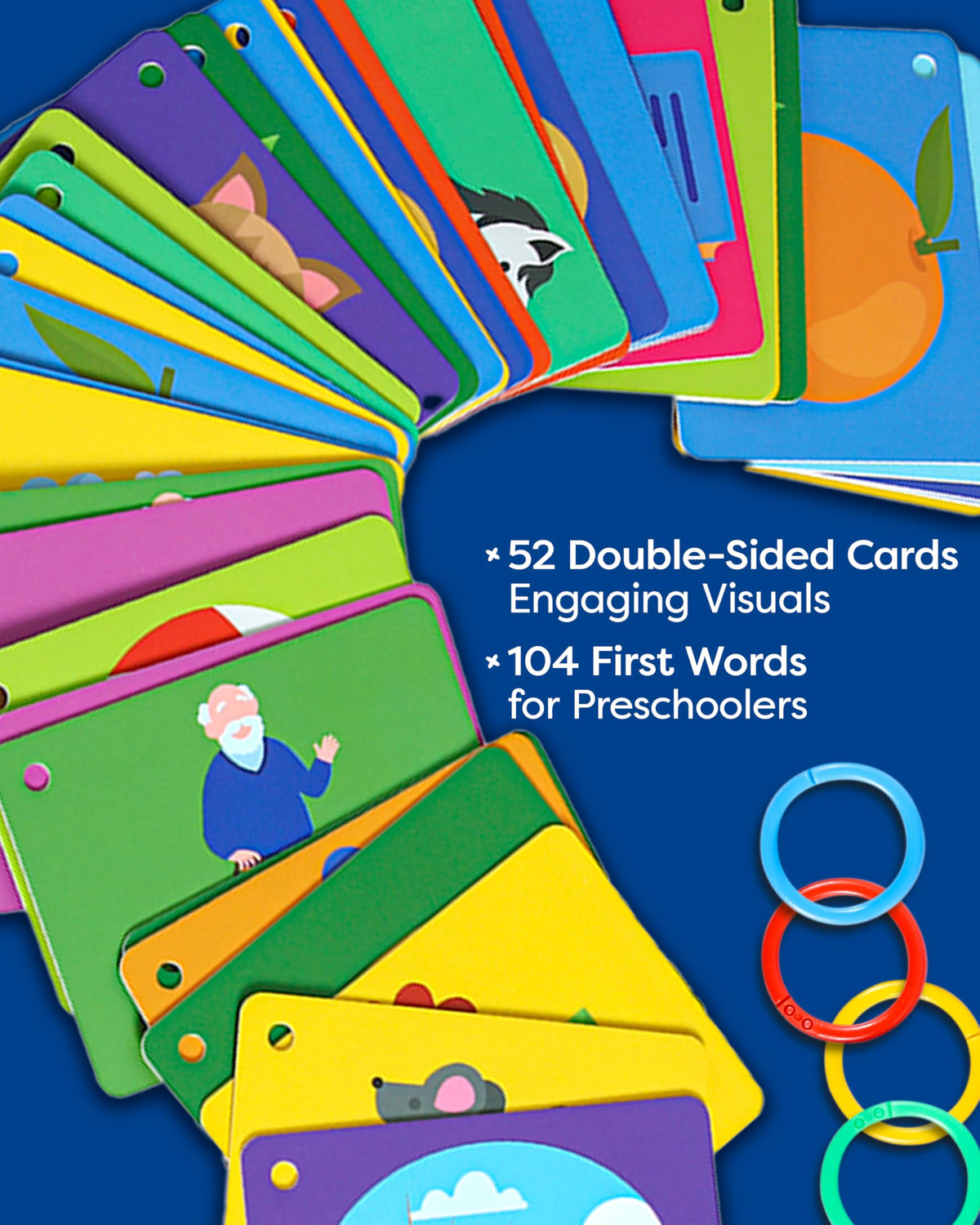 100 First Words Flash Cards - High Contrast Picture Flashcards
