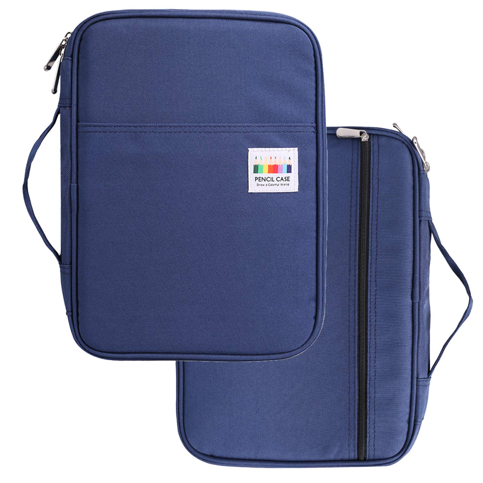 BOMKEE Pencil Case for Adults 220 Slots Colored Pencils Gel Pen Organizer Bag with Zipper for