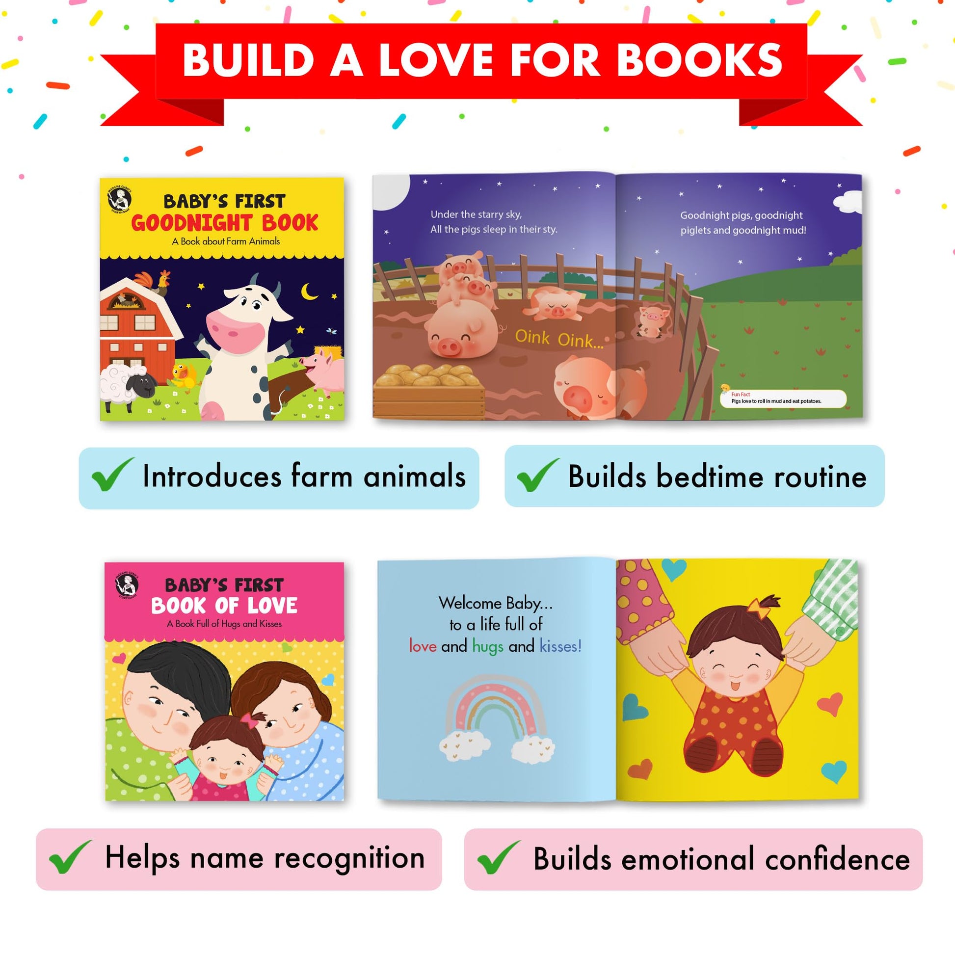 Madame Curie’s Baby's First Library Set of 5 | Baby Toys, for 0-3-6 Months, 0 to 1 Year Old