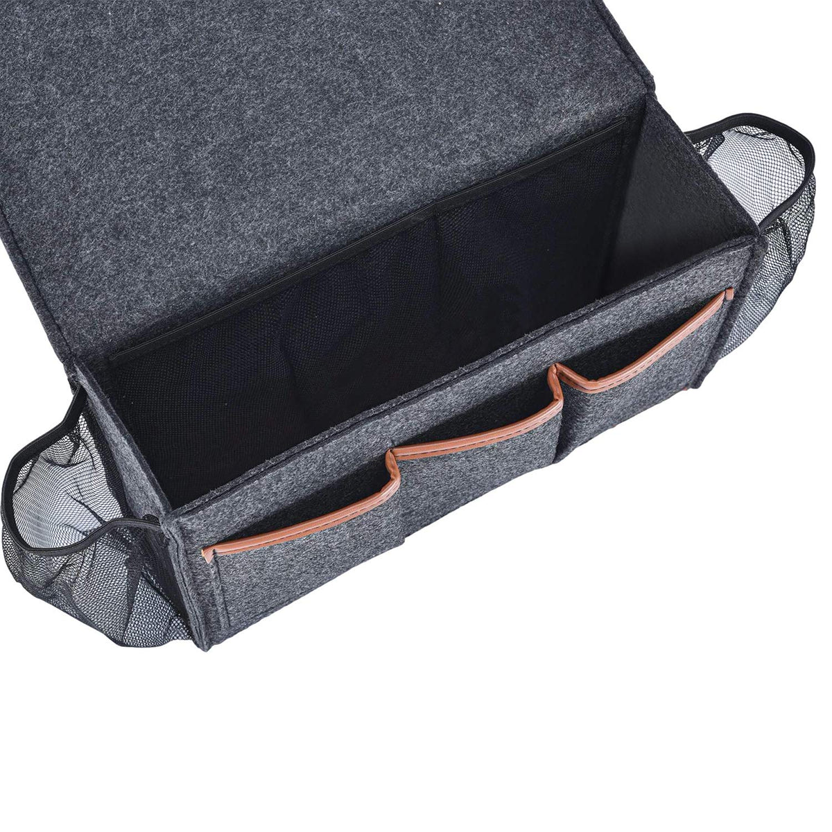 Zafit Bedside Caddy, Large Size Storage Organizer with 8 Pockets - Holds Magazines, Remotes, Phone