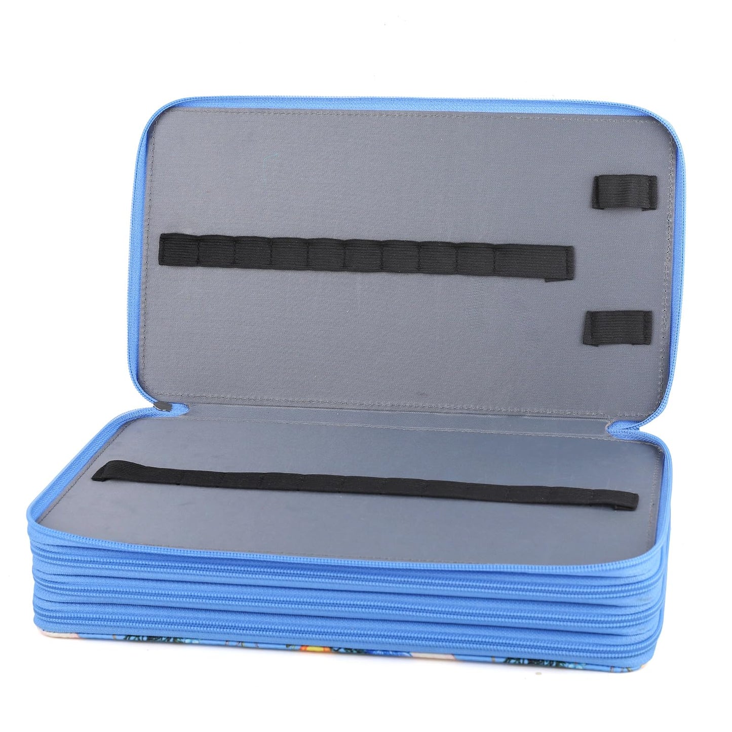 Colored Pencil Case - Large Capacity Colored Pencil Holder with Zipper Closure Twill Fabric Pencil