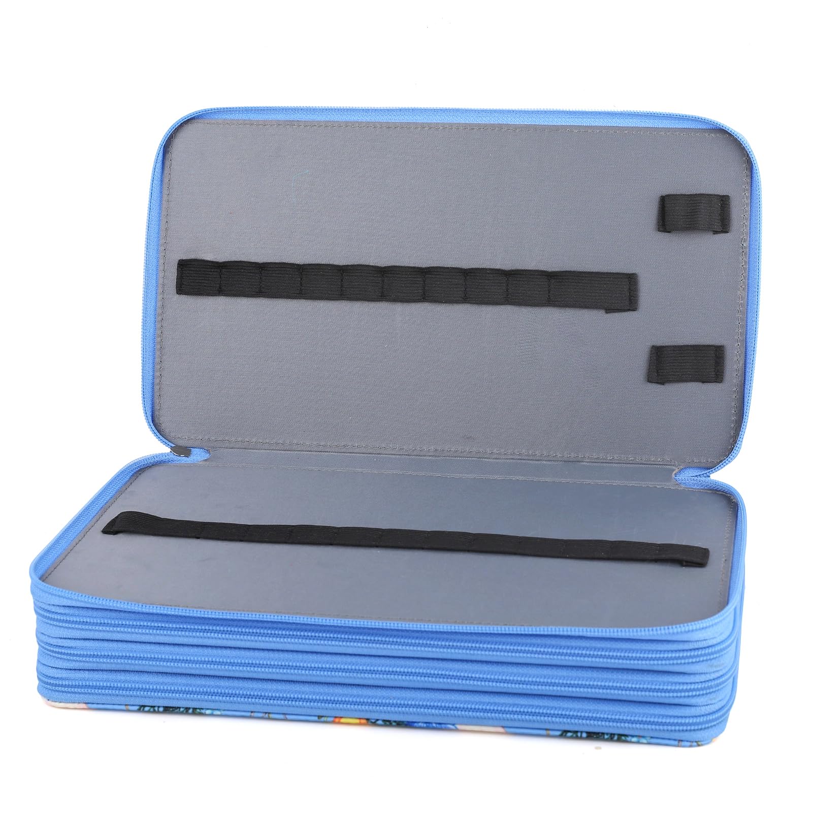 Colored Pencil Case - Large Capacity Colored Pencil Holder with Zipper Closure Twill Fabric Pencil