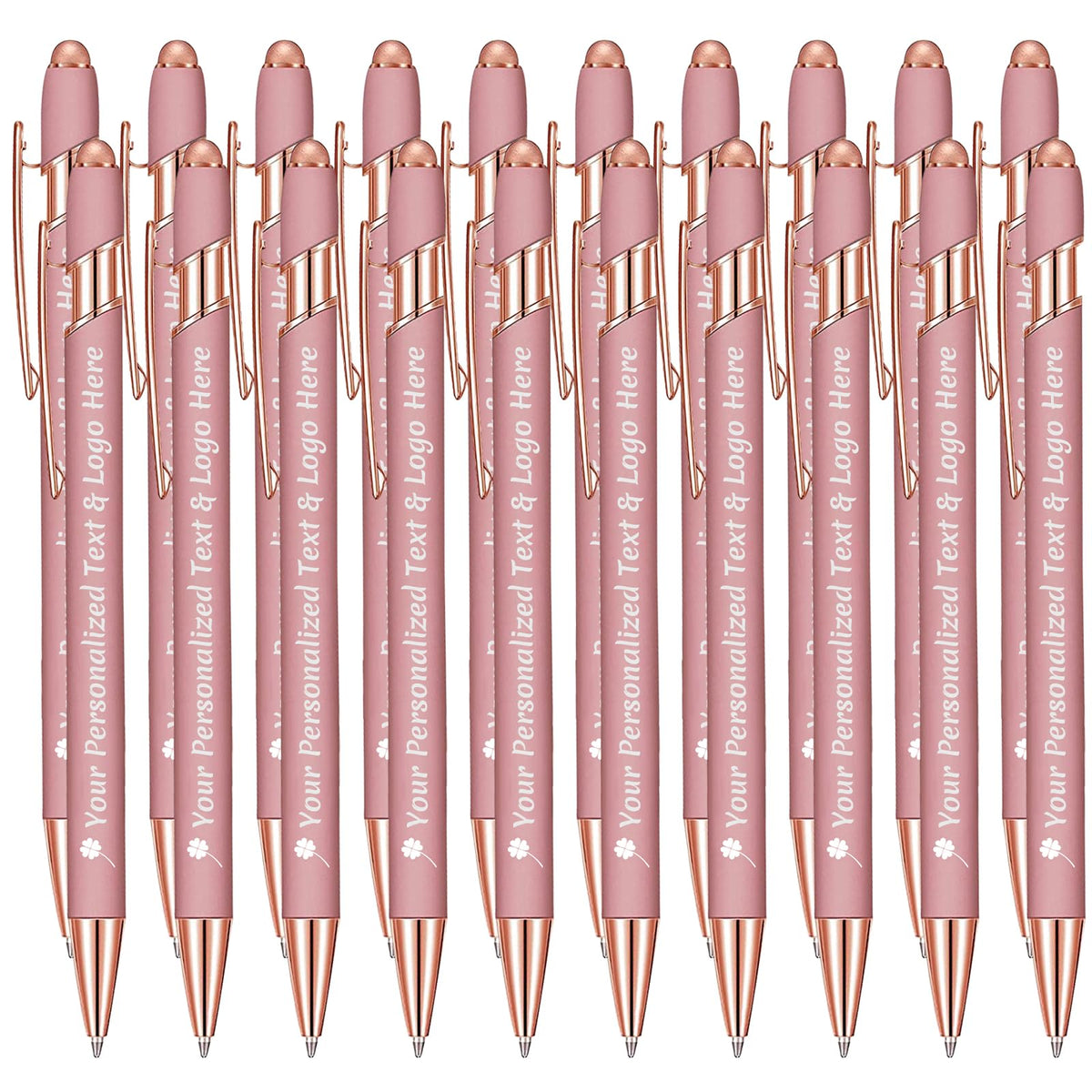 STREADVE Personalized Custom Pens 20 Engraved Writing Pen with Name Logo, Customized Promotional