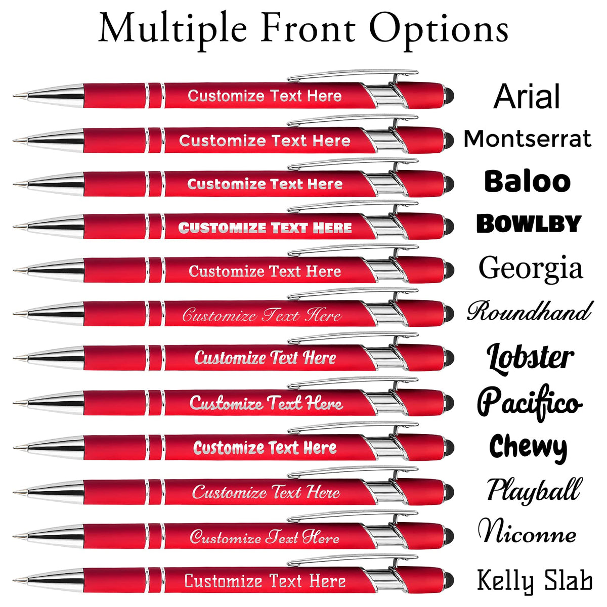Up to 500 Personalized Pens Bulk Custom Ballpoint Pens with Business Name Message Logo, Customized
